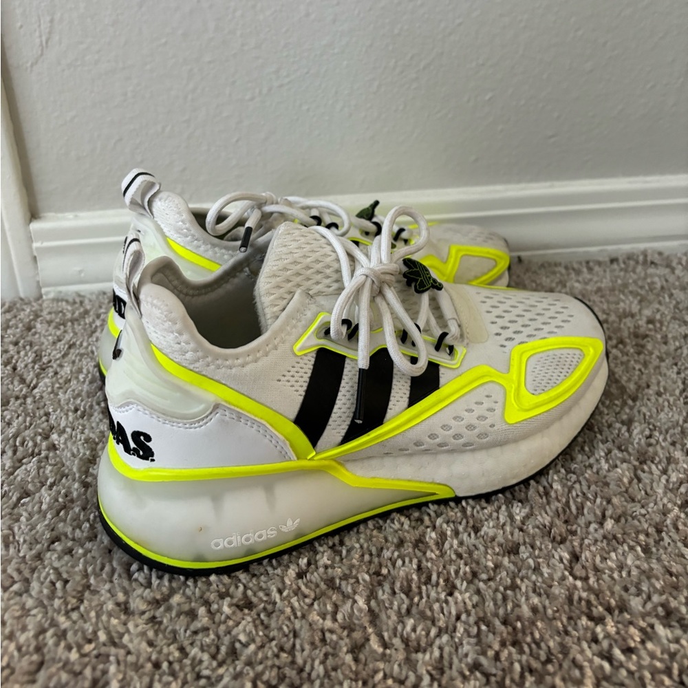 Neon yellow Big Boys Adidas shoes